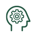 brain depicted as gear icon